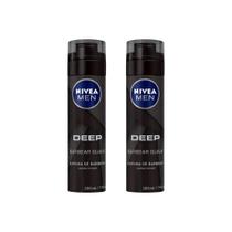 Espuma De Barbear Nivea Deep Black 200Ml - Kit Com 2Un