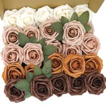 Espuma de flor artificial Rose Exoment Real Touch com haste 25 unidades Espuma de flor artificial Rose Exoment Real Touch com haste 25 unidades