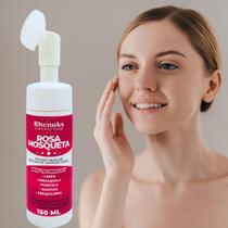 Espuma de Limpeza Facial Rhenuks Rosa Mosqueta 150ml Suaviza e Reequilibra a Pele