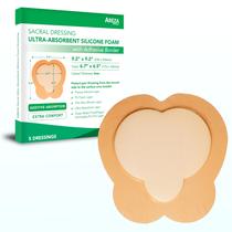 Espuma de silicone médica para tratamento de feridas Areza, impermeável, 5 unidades