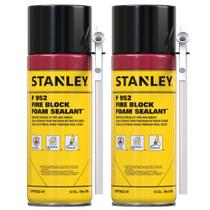 Espuma de spray Fire Block STANLEY Fire Rated 350mL, pacote com 2 Espuma de spray Fire Block STANLEY Fire Rated 350mL, pacote com 2