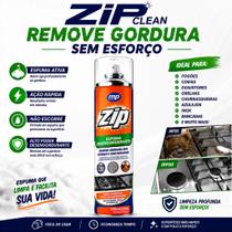 Espuma Desengordurante Zip Clean 300ml Limpeza Pesada Remove Gordura Fogão Coifa Grelha Superfícies