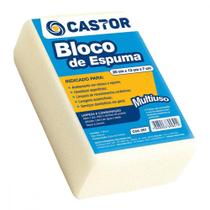 Espuma Em Bloco Castor Branca 7Cm X 13Cm X 20Cm - 051 - Kit C/12 Pecas