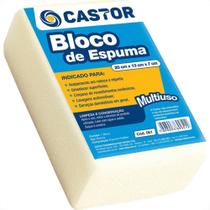 Espuma Em Bloco Castor Branca 7Cm X 13Cm X 20Cm - 051 - Kit C/12 Pecas