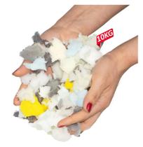 Espuma especial para enchimento de puff pera gota 10Kg em flocos Espuma especial para enchimento de puff pera gota 10Kg em flocos