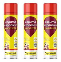 Espuma Expansiva 500ml Quartzolit Kit Com 3 Unidades
