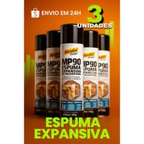 Espuma Expansiva PU 500ml Mundial Prime MP90 Construção Civil, Vedação e Fixação