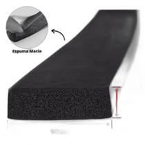 Espuma Fita Adesiva Pvc Borracha Vedação E=6Mmx10 Mts Preta