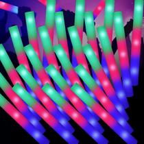 Espuma LED Glow Sticks SHQDD de 16 polegadas, 100 unidades com 3 modos de festa