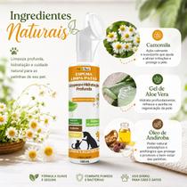 Espuma Limpa Patas PetFleur 150ml Cães Gatos c/ Escova Massageadora Aloe Vera Espuma Limpa Patas PetFleur 150ml Cães Gatos c/ Escova Massageadora Aloe Vera