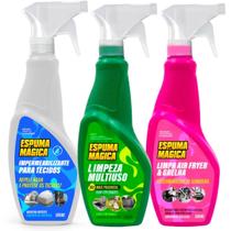 Espuma Mágica Impermeabilizante + Limpa Air Fryer + Limpador