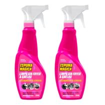 Espuma Mágica Limpa Air Fryer e Grelha 500ml Kit 2 Unidades