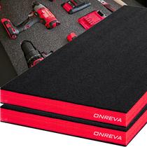 Espuma para caixa de ferramentas ONREVA 97 x 41 x 5 cm, kit com 2 unidades, preto e vermelho