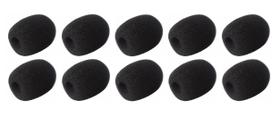 Espuma Preta para Microfone Lapela Filtro Protetor Kit Com 10