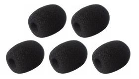 Espuma Preta para Microfone Lapela Filtro Protetor Kit Com 5