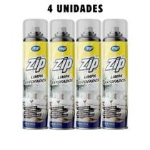 Espuma Spray Zip Clean 300ml Limpa a Seco Sofá, Estofado, Banco de Carro Limpeza Profunda QUANTIDADE:KIT 4 UNIDADES