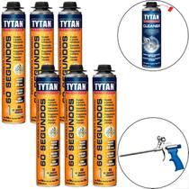 Espuma Tytan 60 Segundos 750ml 6Un + Aplicador e Limpador Espuma Tytan 60 Segundos 750ml 6Un + Aplicador e Limpador