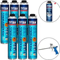 Espuma Tytan Dry Wall 830Ml Aplicador e Limpador Kit 6 Unidades Espuma Tytan Dry Wall 830Ml Aplicador e Limpador Kit 6 Unidades