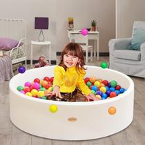 Espuma viscoelástica redonda macia para bebês Ball Pit HARBOLLE 120 cm branca