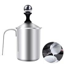 Espumador De Leite Cremeira Manual Aço Inox Multiuso 400 Ml