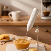 Espumador De Leite Elétrico Recarregável Café Cremoso Chocolate Quente Cabo USB 2 Batedores Espumador De Leite Elétrico Recarregável Café Cremoso Chocolate Quente Cabo USB 2 Batedores
