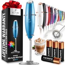 Espumador de Leite Zulay - Poderoso, Azul Metálico, com Baterias