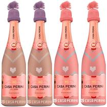 Espumante Brut Rose Charmat Winter Casa Perini 750ml Kit 4un