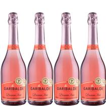 Espumante Brut Rose Prosecco Garibaldi 750ml Kit 4un