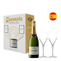 Espumante Espanhol Cava Codorniu Clasico Brut - Kit taça Opala