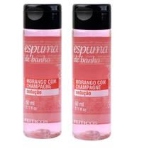 Espumas De Banho Hidromassagem Morango Champagne Sedução KIT