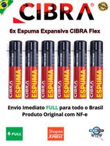 Espumas Expansivas PU Multiuso 500ml/340grs Cibra Kit c/ 6 unidades