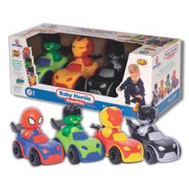 Esquadrão Baby Heróis Com 4 Bonecos + Veículos Brinquedo, Merco Toys