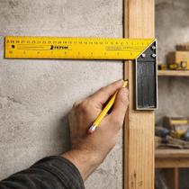 Esquadro 30cm Em Aço Com Cabo Em Alumínio Preciso E Resistente