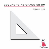 Esquadro 45 50CM Alfaiate Corte Costura 4550 Acrílico Fenix