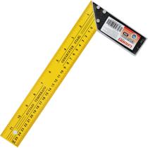 Esquadro Aço Com Cabo De Alumínio 30cm Profissional Amarelo