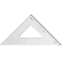 Esquadro Acrílico 21cm com Escala 45/45/90 Trident 1521