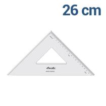 Esquadro Acrílico 45,45,90º C 2mm Desetec 26cm. 1526 Trident