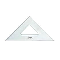 Esquadro Acrílico Desetec Trident 45 12cm sem Escala 2512 Esquadro Acrílico Desetec Trident 45 12cm sem Escala 2512