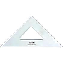 Esquadro Acrílico Desetec Trident sem Escala 2532 45 32cm Mod 2532