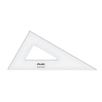 Esquadro Acrílico Desetec Trident sem Escala 30/60/90 28cm Mod 2628