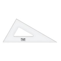 Esquadro Acrílico Desetec Trident sem Escala 30/60/90 42cm Mod 2642