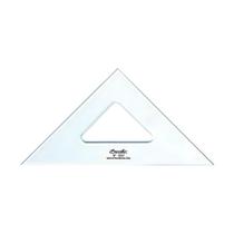 Esquadro Acrílico Desetec Trident sem Escala 45/45/ 90 37cm Mod 2537