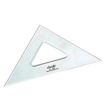 Esquadro Acrílico Desetec Trident sem Escala 45/45/90 42cm Mod 2542