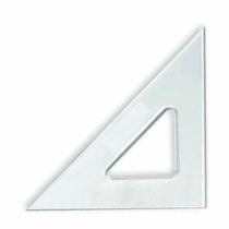 Esquadro Acrílico Profissional 45/45/90 Desenho Técnico 21cm