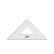 Esquadro Acrílico Trident 21cm 45/90 Sem Escala 2521