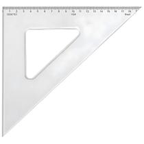 Esquadro Acrílico Trident 28cm 30/60/90 Com Escala 1628 Esquadro Acrílico Trident 28cm 30/60/90 Com Escala 1628