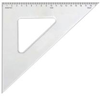 Esquadro Acrílico Trident 28cm 45/90 com Escala 1528