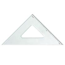Esquadro Acrílico Trident 45 25cm Com Escala 1537 Esquadro Acrílico Trident 45 25cm Com Escala 1537