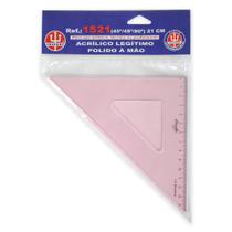 Esquadro Acrílico Trident com Escala 45 Graus 21cm - 1521 Esquadro Acrílico Trident com Escala 45 Graus 21cm - 1521