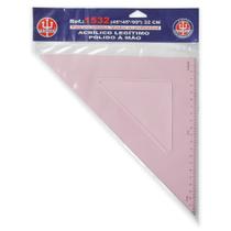 Esquadro Acrílico Trident com Escala 45 Graus 32cm - 1532